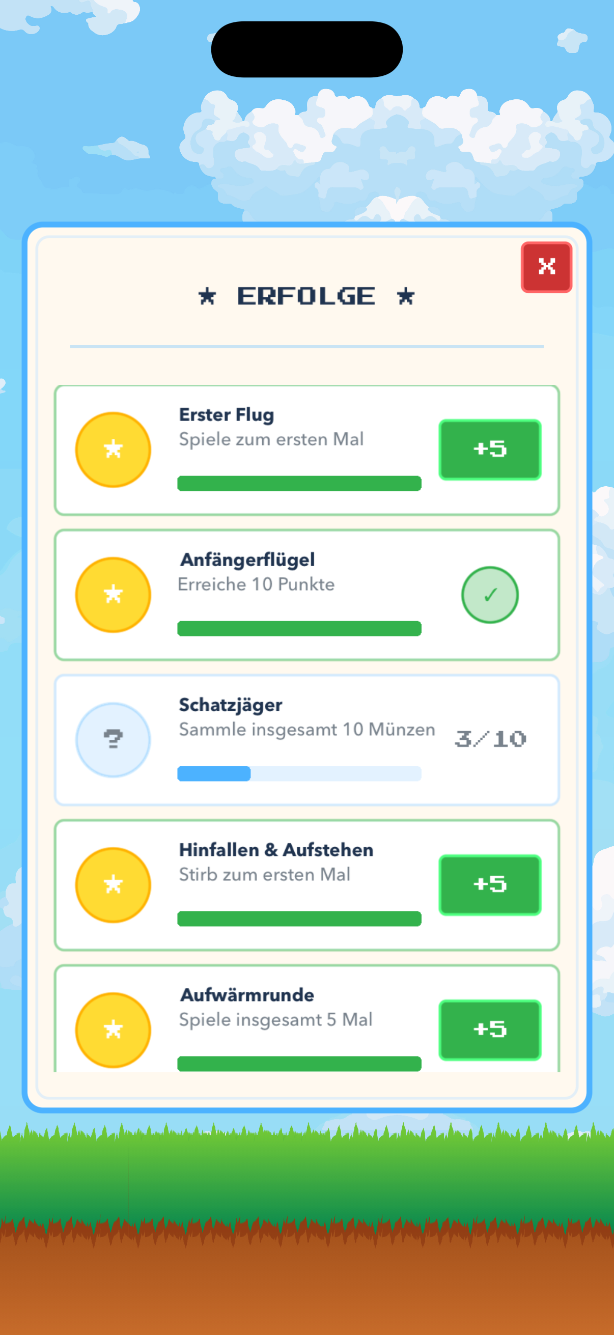 Martı Simulator Erfolgssystem
