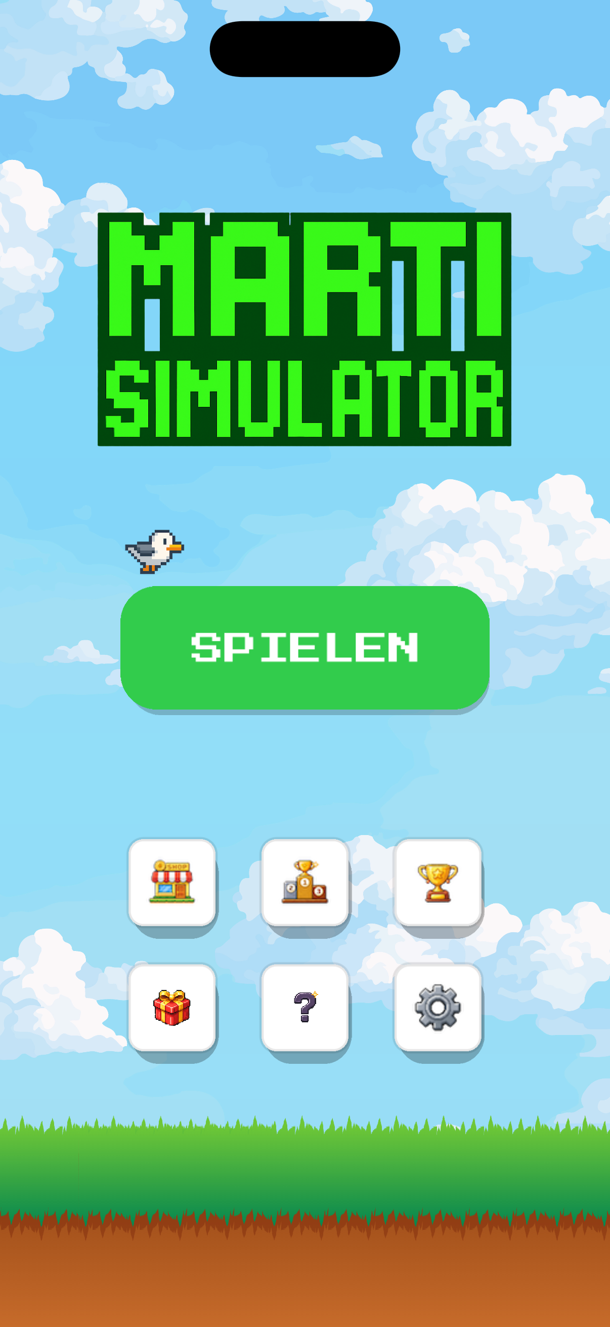 Martı Simulator Hauptmenü-Bildschirm