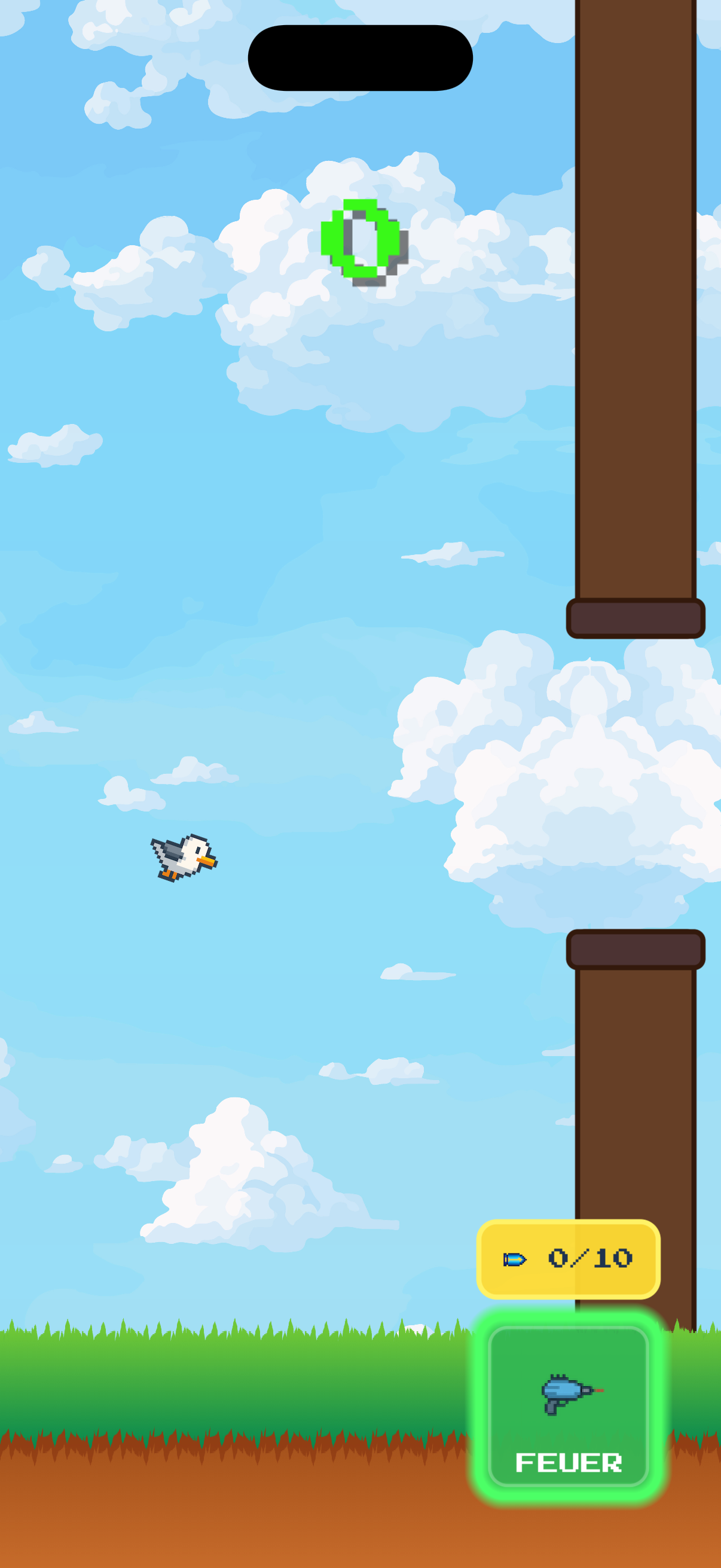 Martı Simulator Gameplay-Bildschirm - Flugmechanik und Simit-Sammeln